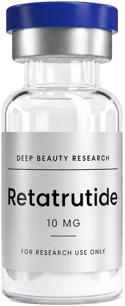 Glasvial med Retatrutide 10 mg